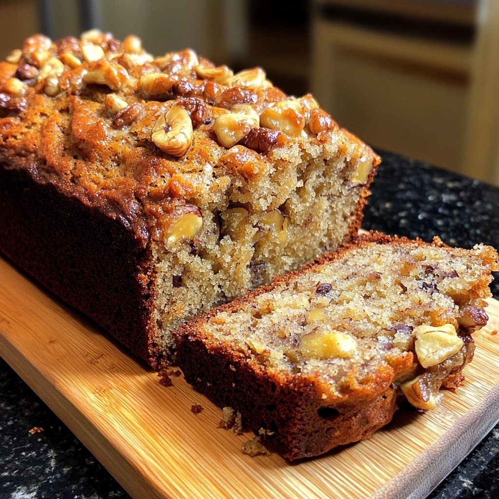 Moist Banana Bread with Ripe Bananas