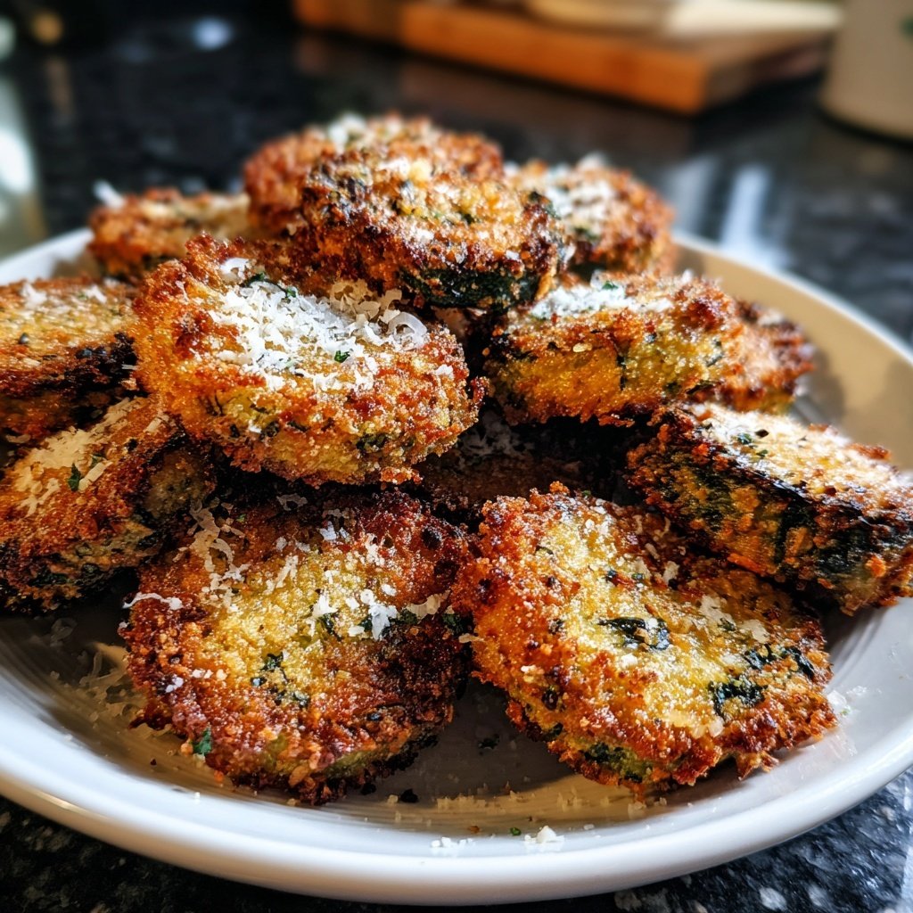 Crispy Zucchini Parmesan Coins