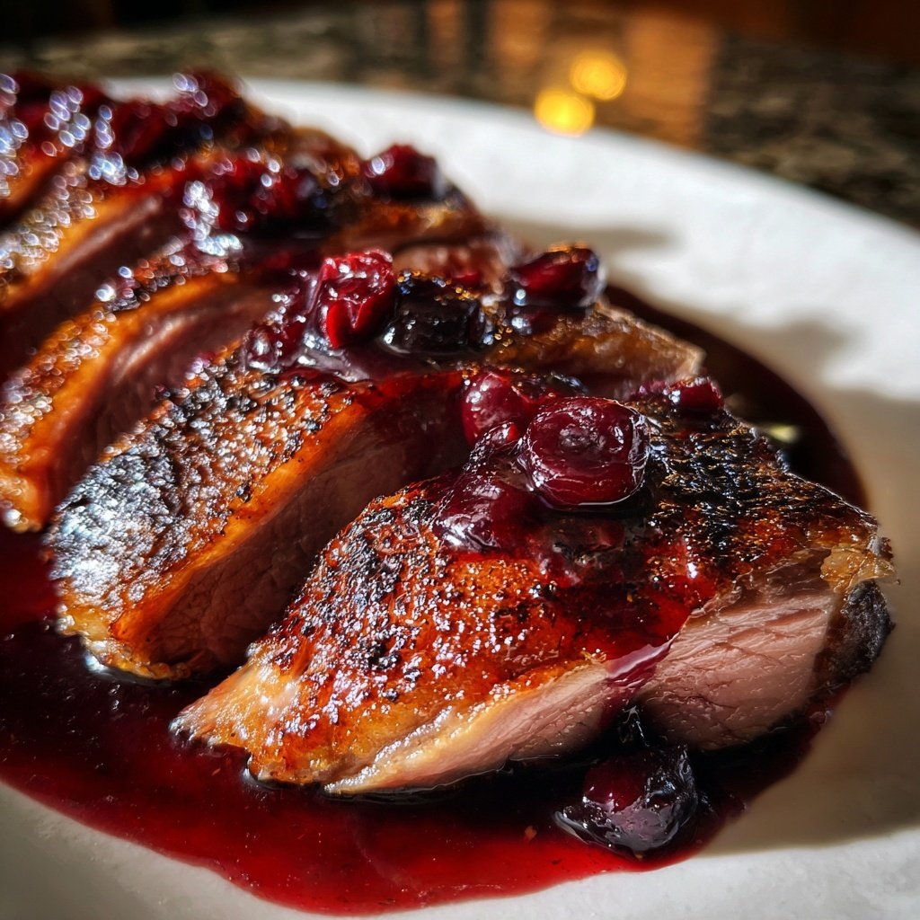 Duck Breast with Cherry Sauce