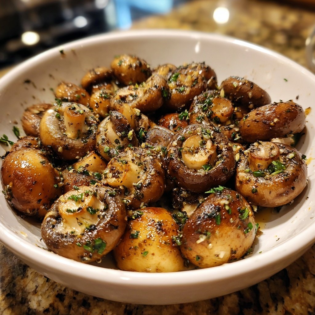 Romantic Garlic Butter Mushroom Skillet