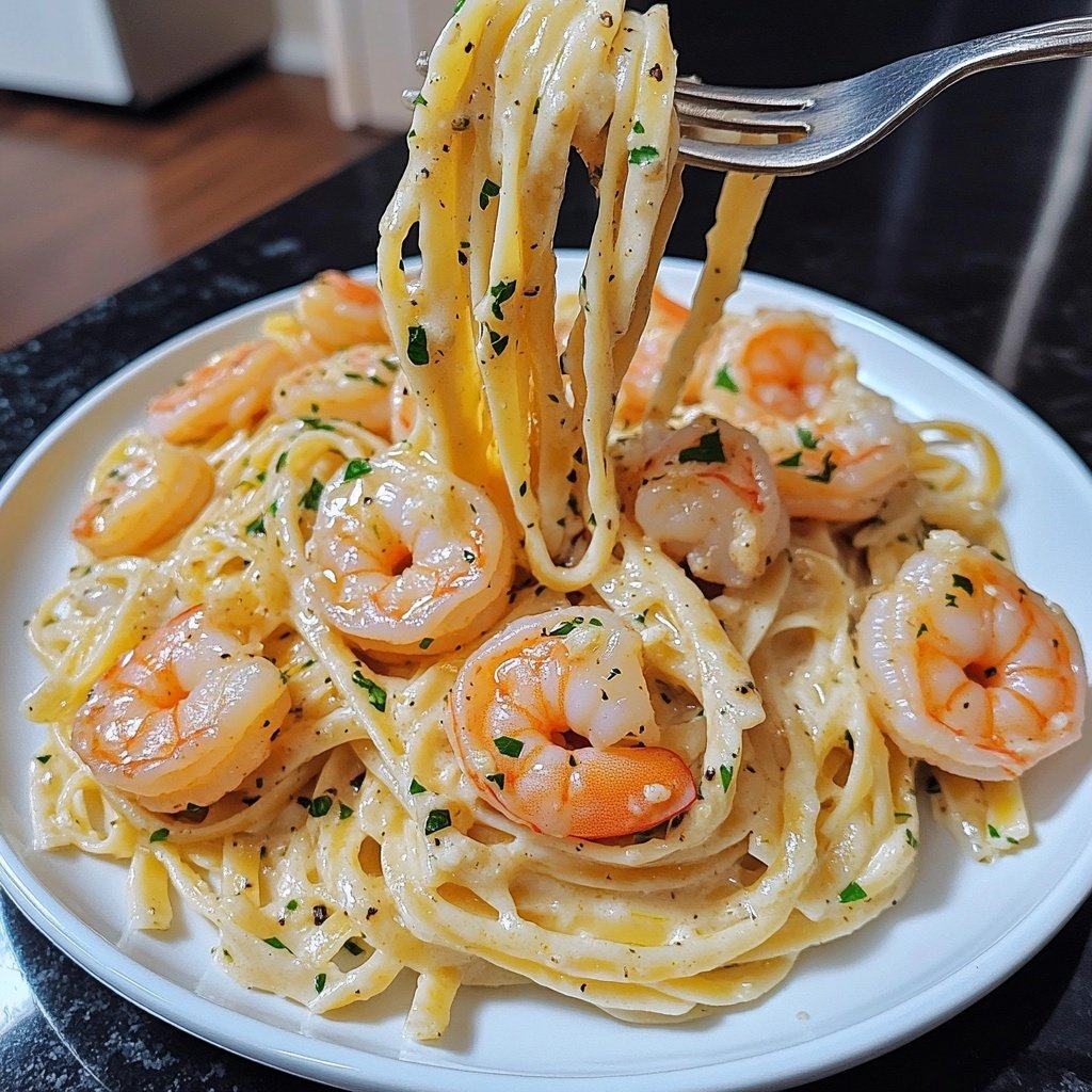 15-Minute Garlic Shrimp Pasta