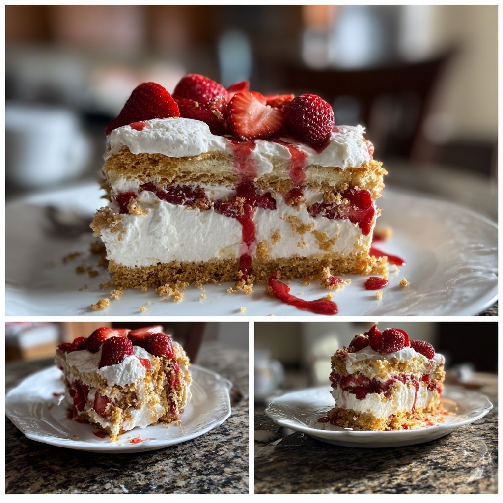 Strawberry Shortcake Icebox Cake