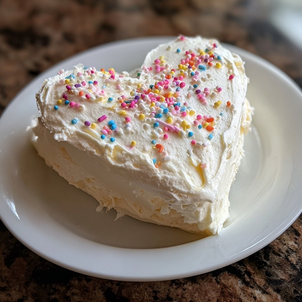 Mini Heart Cake with Vanilla Buttercream