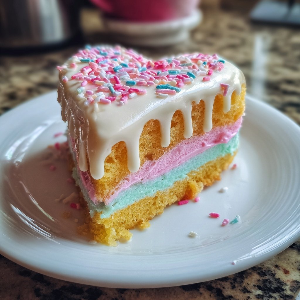 Mini Heart Cake with Vanilla Sponge