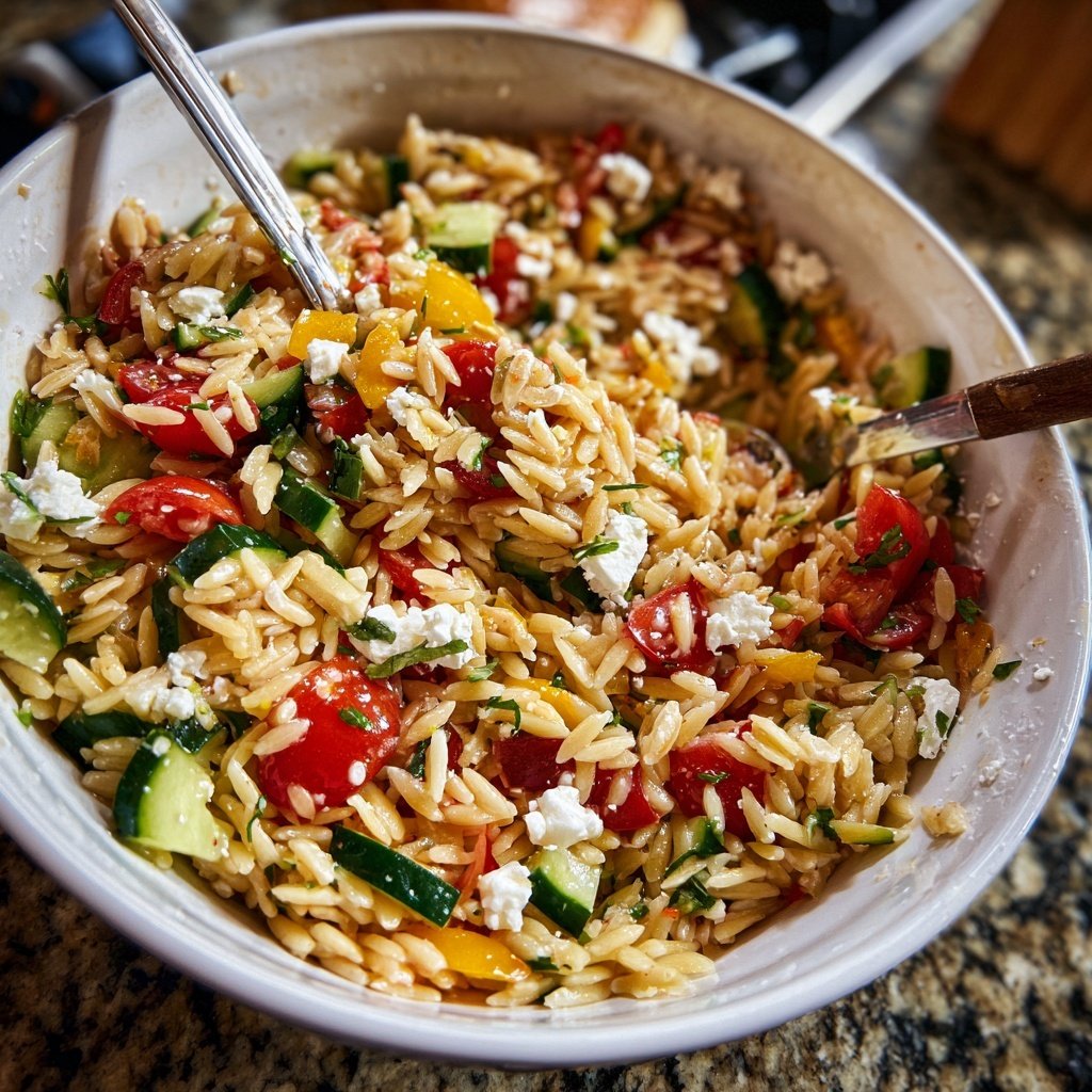 Healthy Lunch Greek Orzo Salad