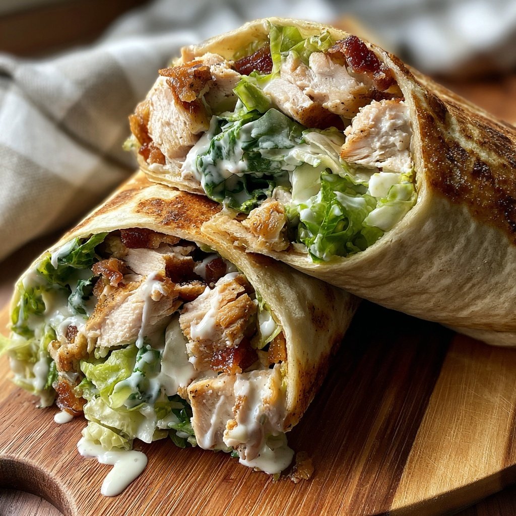 Rotisserie Chicken Caesar Wraps