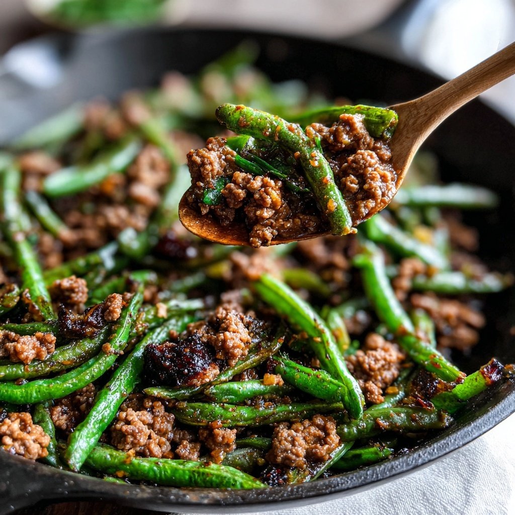 Ground Beef And Green Bean Skillet