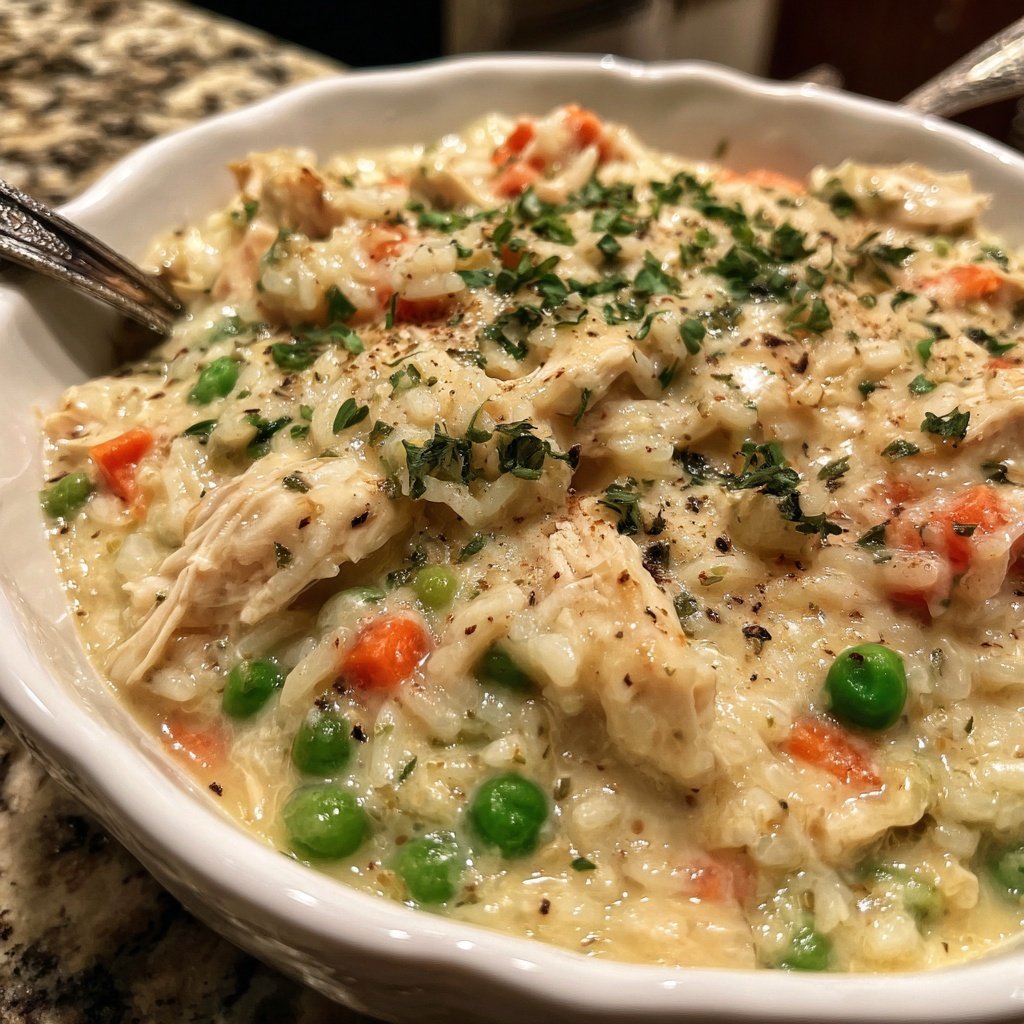 One Pot Creamy Chicken Rice