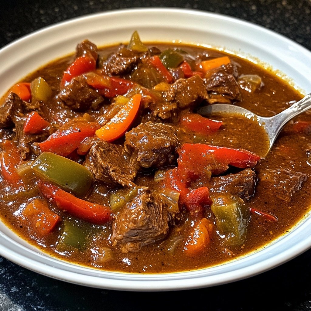 Jamaican Beef Stew With Rice