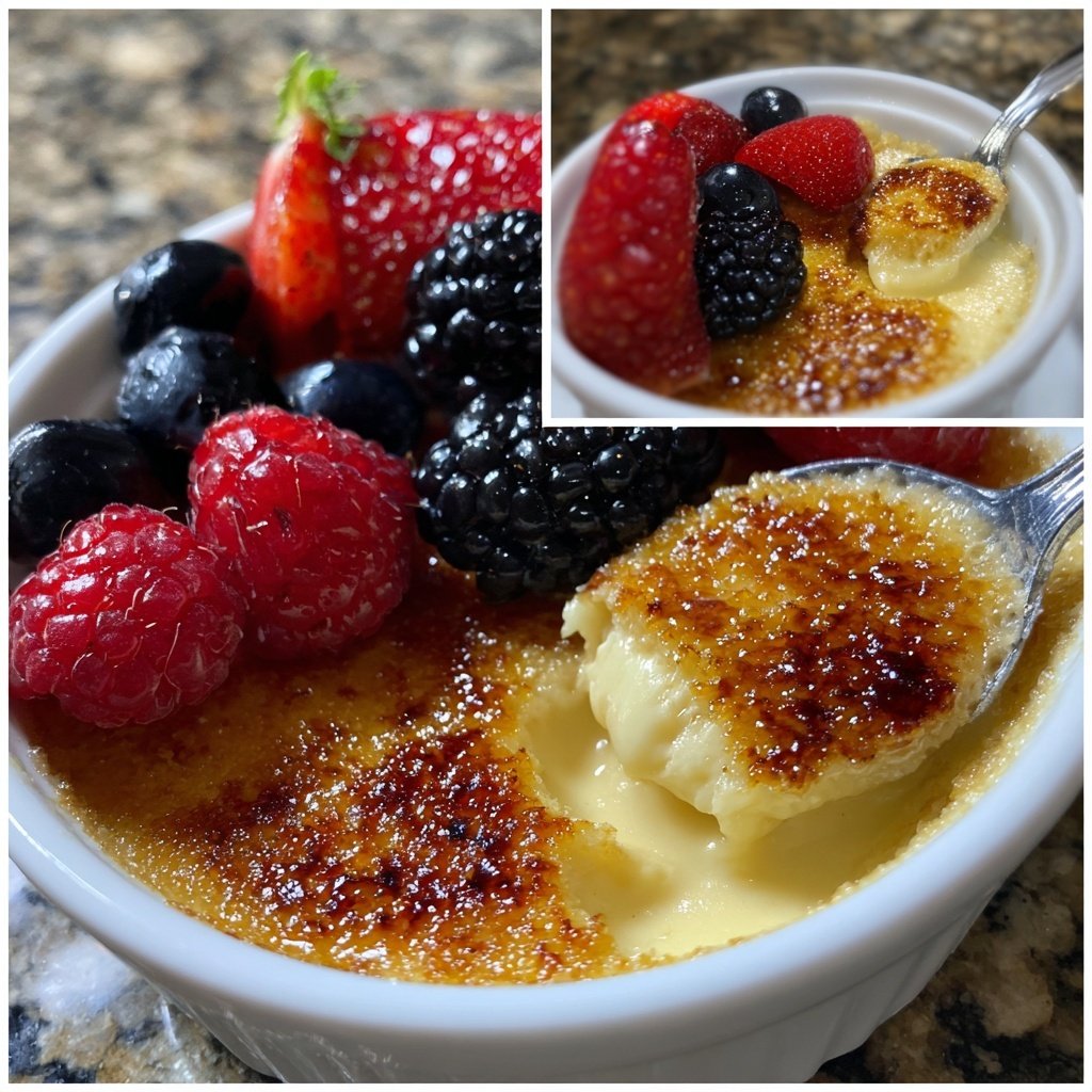 Crème Brûlée with Berries